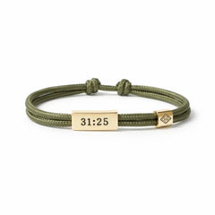 Lenny & Eva - Sentiment Cord Bracelet-Proverbs 31:25, Be Brave, Graduation