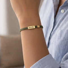 Lenny & Eva - Sentiment Cord Bracelet-Proverbs 31:25, Be Brave, Graduation