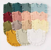 Zsa Zsa & LoLLi Monogram Blanks - Muslin Ruffle Toddler Bib ($4 ea) Baby Gift, Shower Gift