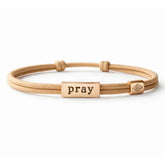 Lenny & Eva - Sentiment Cord Bracelet-Pray, Philippians 4:6