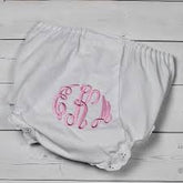 Monogram Blanks - Diaper Cover Eyelet Panty, Double Seated