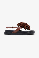 MAKE IT BIG - Crochet Flower, Black Base, Statement Slides