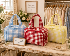 Gingham Cosmetic Case