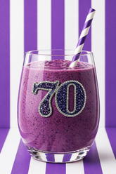 70th Birthday Stemless Wine Glass