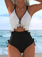 Wholesalesir - Striped Spliced One-Piece Swimsuit