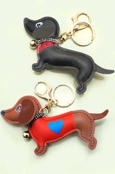 JOSSLYN by wall to wall - BAG CHARM KEY CHAIN - VEGAN LEATHER DOG | 40KC165