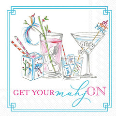 Boston International - Paper Cocktail Napkin 20 Ct Mahjong Drinks Rosanne Beck