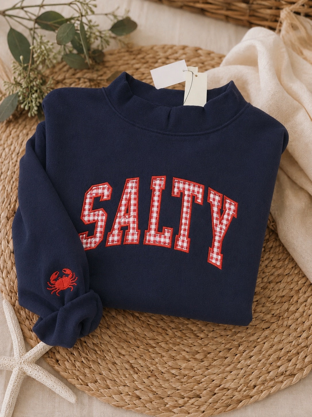Salty Mock Neck -Navy