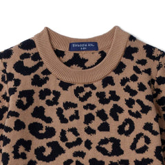 SWaddle AN - Leopard Baby Knit Ruffle Romper