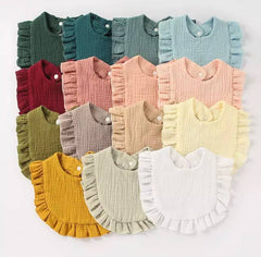 Zsa Zsa & LoLLi Monogram Blanks - Muslin Ruffle Toddler Bib ($4 ea) Baby Gift, Shower Gift
