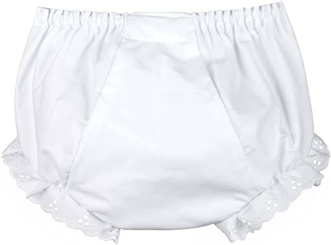 Monogram Blanks - Diaper Cover Eyelet Panty, Double Seated