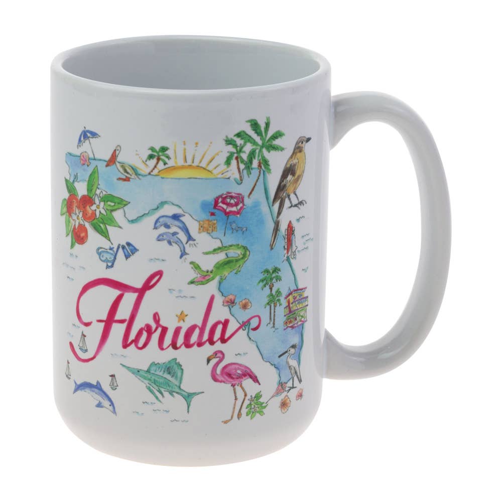 FL State Collection Ceramic 15 oz Mug Florida