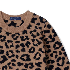 SWaddle AN - Leopard Baby Knit Ruffle Romper