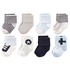 Newborn and Baby Terry Socks, Airplane