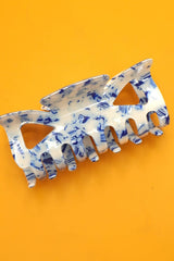 VINTAGE TOILE PATTERN PORCELAIN HAIR CLAW CLIPS