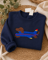 Jet Set Doxie Crew Sweatshirt