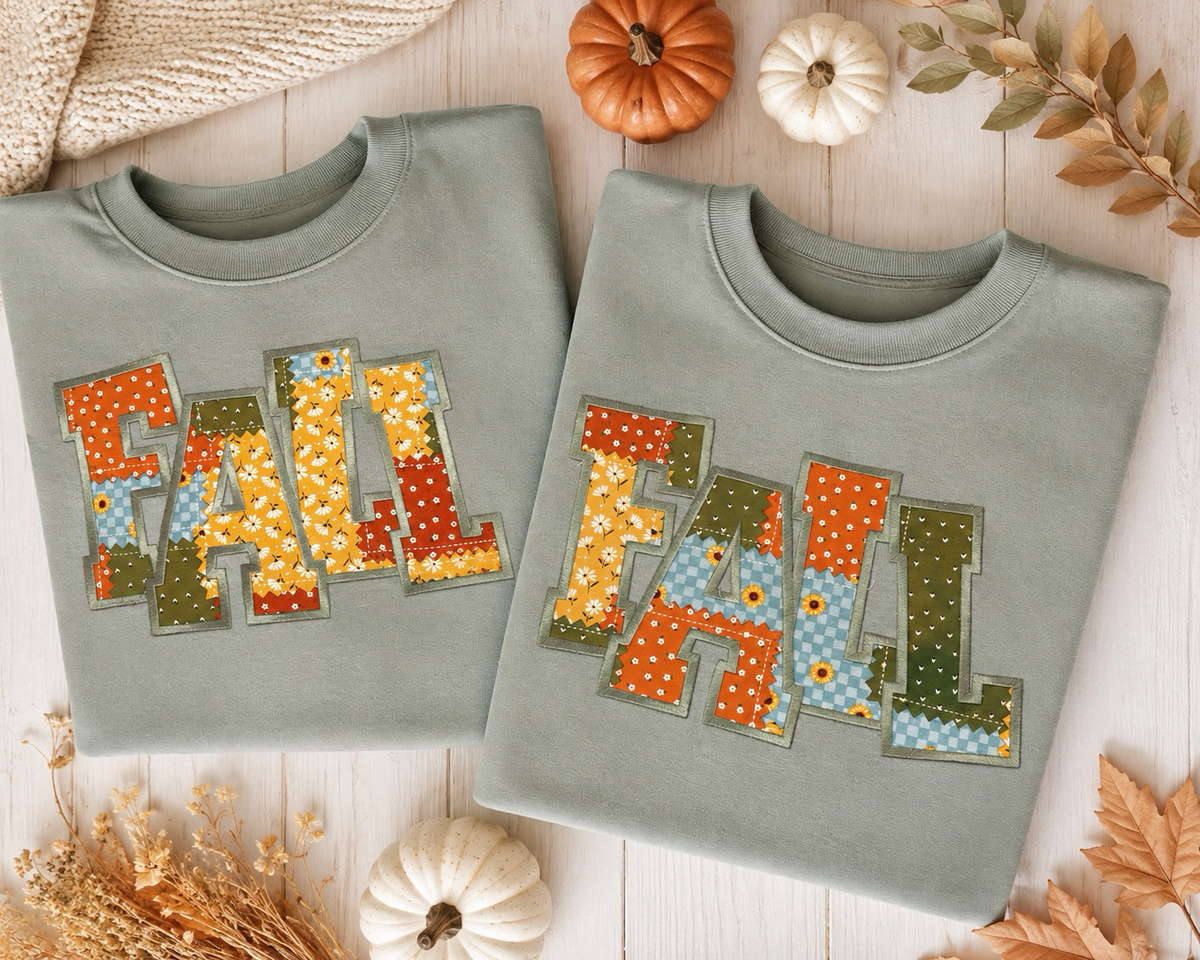Fall Patchwork Appliqué Tee 🍂🌻