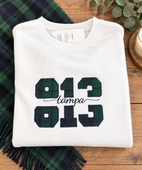 Tampa 813 Plaid Appliqué Sweatshirt