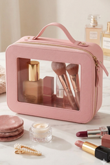 Nash Grey - Posie Pink Clear Travel Bag