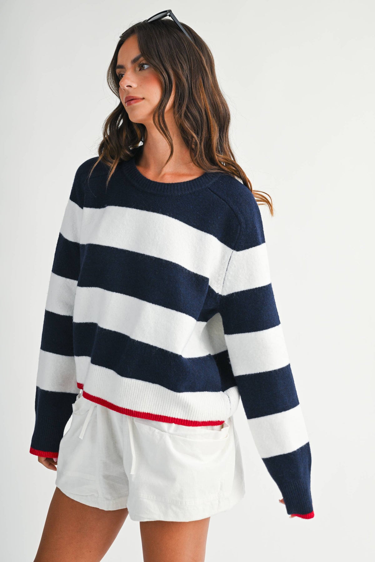 Coastal Stripe Crewneck Sweater