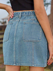Denim Short Skirt Half Skirt