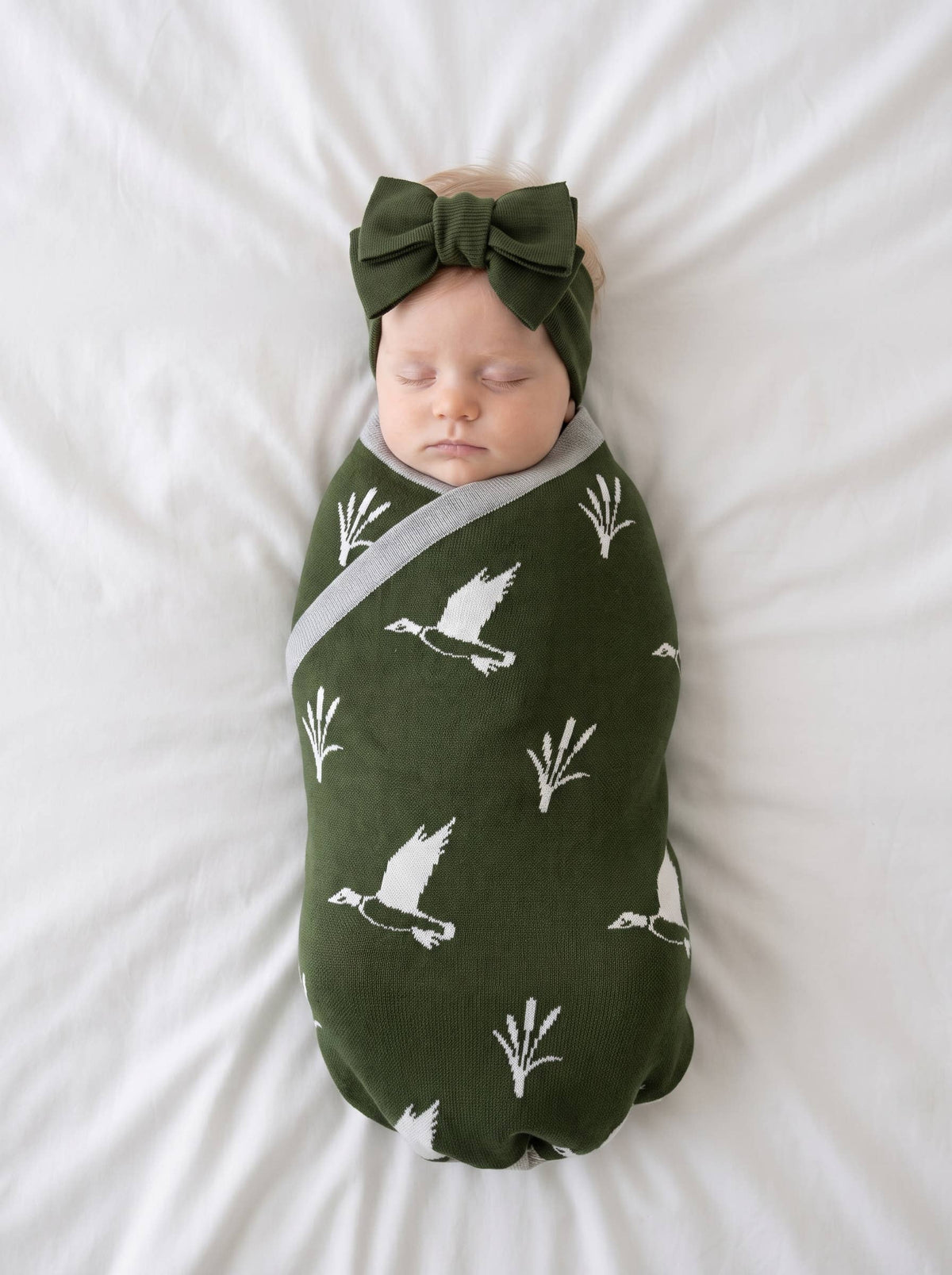 SWaddle AN - Mallard Duck Jacquard Baby Blanket