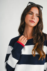 Coastal Stripe Crewneck Sweater